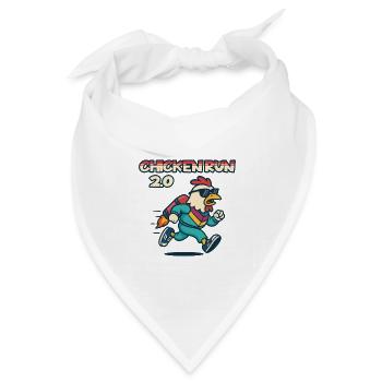 Chicken Run 2.0 Abenteuer-Tee - Bandana Dreieckstuch - Weiß - Vorne