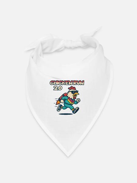 Chicken Run 2.0 Abenteuer-Tee - Bandana Dreieckstuch - Weiß