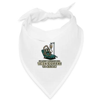 Kaffeekick: Wartender Patient - Bandana Dreieckstuch - Weiß - Vorne