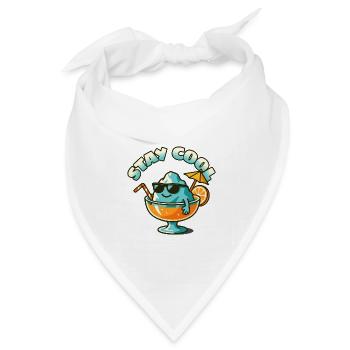 Bleib kühler Eisberg im Sommerglas - Bandana Dreieckstuch - Weiß - Vorne