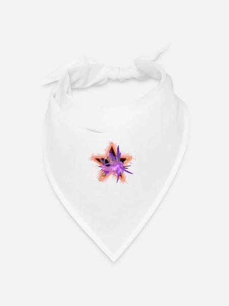 Flabellina im Stern - Bandana Dreieckstuch - Weiß