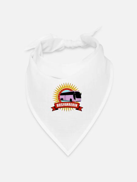 Busfahrerin Silhouette Muster - Bandana Dreieckstuch - Weiß