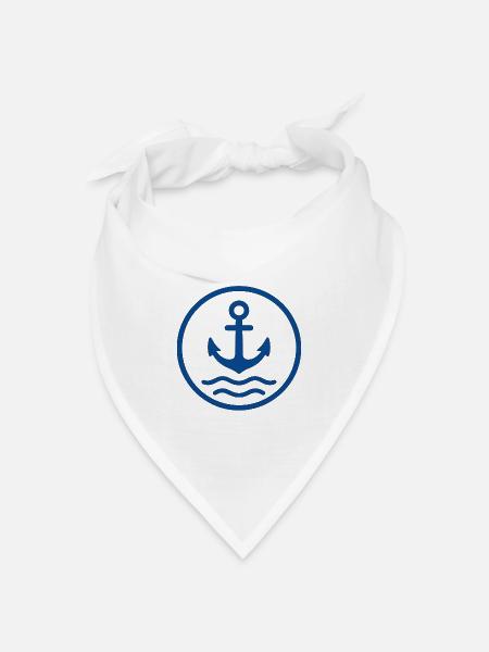 Anker Nautisch Design - Bandana Dreieckstuch - Weiß