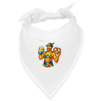 pride bavarian - Bandana Dreieckstuch - Weiß - Vorne