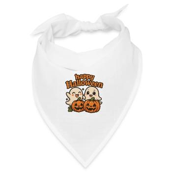 Niedliche Geister Halloween Design - Bandana Dreieckstuch - Weiß - Vorne