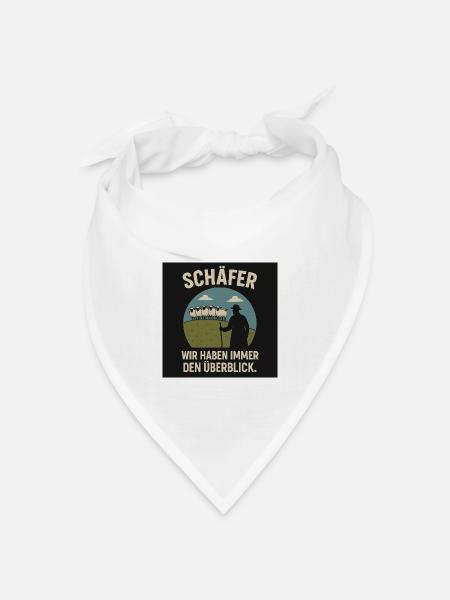 Schäferblick Wir haben Überblick - Bandana Dreieckstuch - Weiß