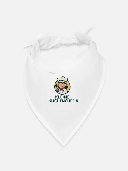 Kleine Küchenchefin Logo Design - Bandana Dreieckstuch - Weiß