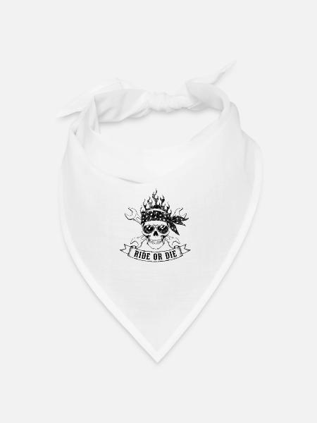 Ride or Die - Bandana Dreieckstuch - Weiß