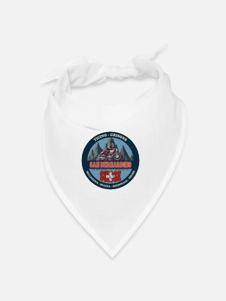 San Bernardino Pass, Tessin, Graubünden, Schweiz - Bandana Dreieckstuch - Weiß