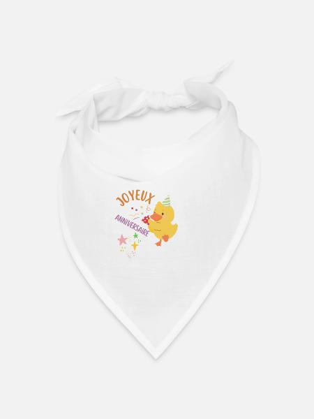 Alles Gute zum Geburtstag - Bandana Dreieckstuch - Weiß
