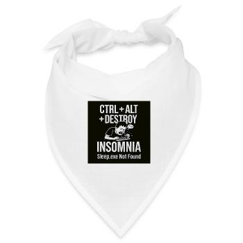 Insomnia Meme Grafik T-Shirt - Bandana Dreieckstuch - Weiß - Vorne