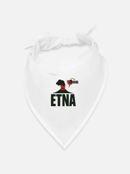 Ätna Eruption Grafik T-Shirt - Bandana Dreieckstuch - Weiß