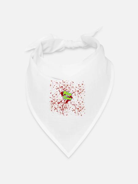 Blutige Schrift: Play Time - Bandana Dreieckstuch - Weiß