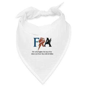 Design mit Löwenporträt und Ästhetik - Bandana Dreieckstuch - Weiß - Vorne
