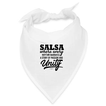 Kubanische Salsa Tanzmusik T-Shirt Liebe - Bandana Dreieckstuch - Weiß - Vorne