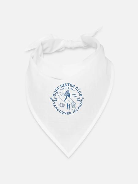 Surf-Schwesterclub Vancouver Island - Bandana Dreieckstuch - Weiß