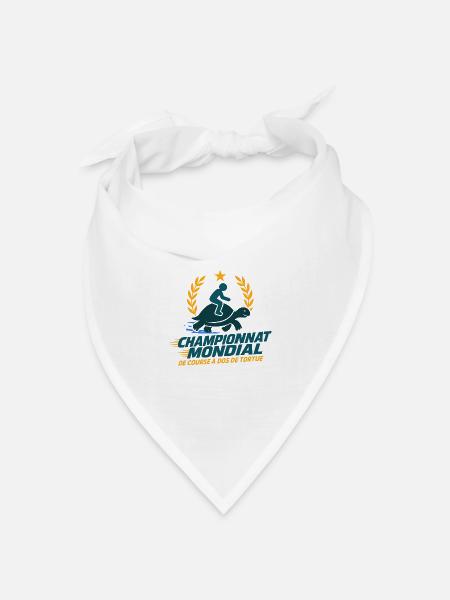 Schildkröten-Renn-Meisterschaft - Bandana Dreieckstuch - Weiß