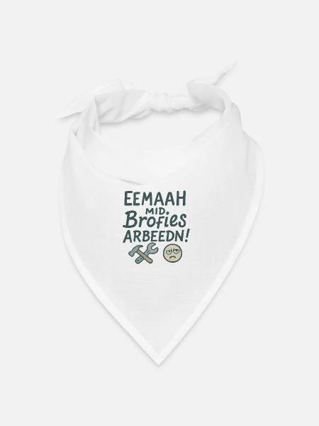Eemaah_mid_Brofies_Arbeedn - Bandana Dreieckstuch - Weiß