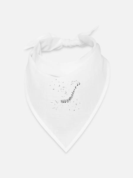 Musik der Liebe - Bandana Dreieckstuch - Weiß