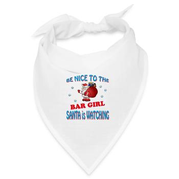 SANTA BAR GIRL - Bandana Dreieckstuch - Weiß - Vorne