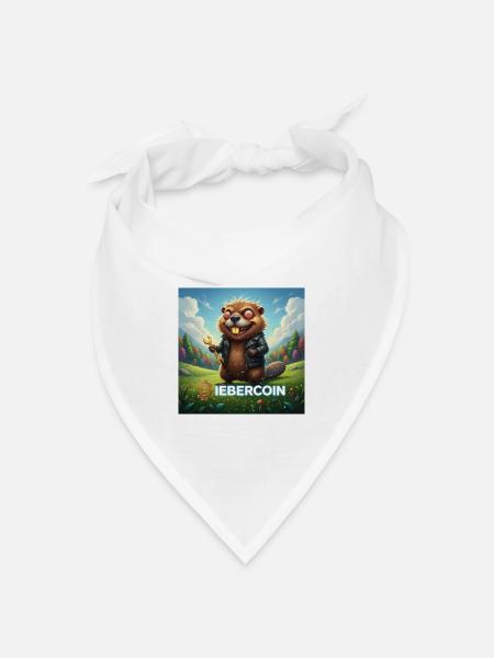 Krypto Biber mit Schraubenschlüssel - Bandana Dreieckstuch - Weiß