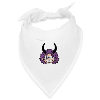Verfluchter Loki-Prinz, lilahaariger Riese - Bandana Dreieckstuch - Weiß - Vorne