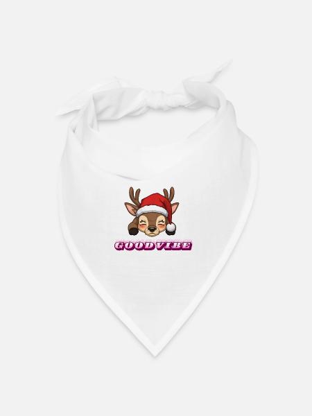 BonVibe Weihnachtsrentiere - Bandana Dreieckstuch - Weiß