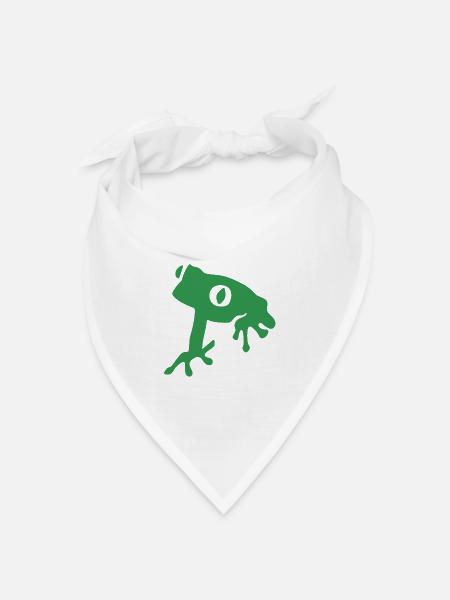 Sei kein Frosch - Bandana Dreieckstuch - Weiß