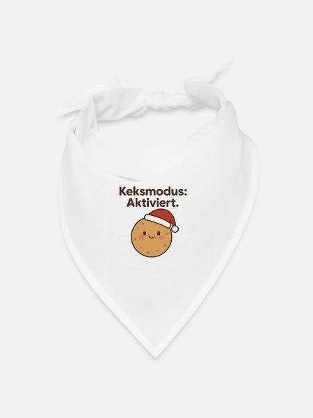 Keksmodus: Aktiviert. - Bandana Dreieckstuch - Weiß