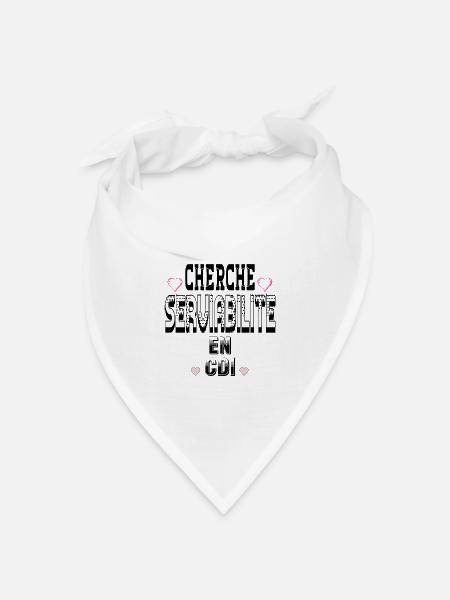 Suche nach Hilfe bei einem unbefristeten Vertrag - Bandana Dreieckstuch - Weiß