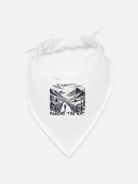 feeding the rat - auf zu neuen Abenteuern - Bandana Dreieckstuch - Weiß