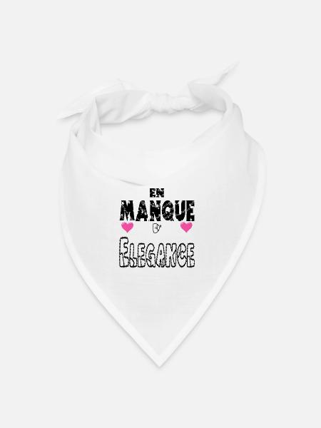 Mangelnde Eleganz - Bandana Dreieckstuch - Weiß