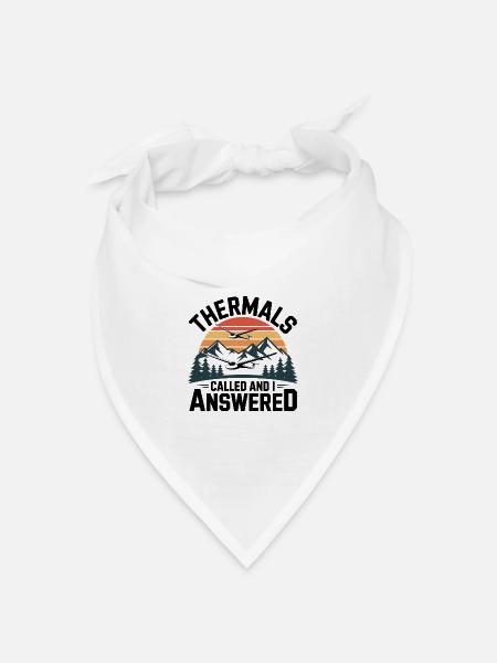 Glider Thermik ruft, ich antworte– Segelflug - Bandana Dreieckstuch - Weiß