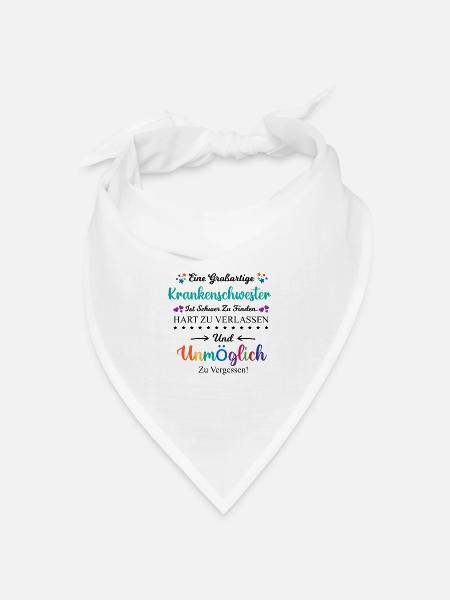 Krankenschwester Beruf Spruch Abschied Geschenk - Bandana Dreieckstuch - Weiß