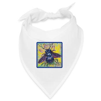 Holzbiene - Bandana Dreieckstuch - Weiß - Vorne