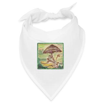 Pilze - Bandana Dreieckstuch - Weiß - Vorne
