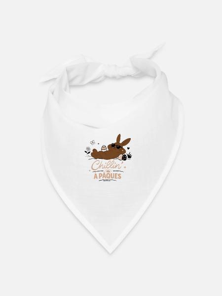 Osterhase - Bandana Dreieckstuch - Weiß
