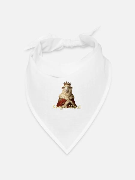 König der Wolle - Bandana Dreieckstuch - Weiß