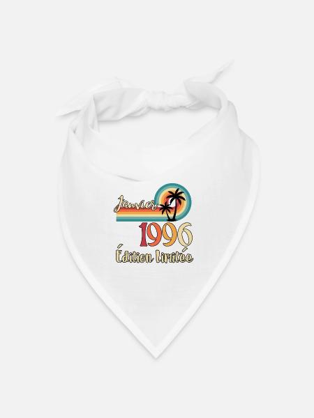 Januar 1996 Vintage Limited Edition - Bandana Dreieckstuch - Weiß