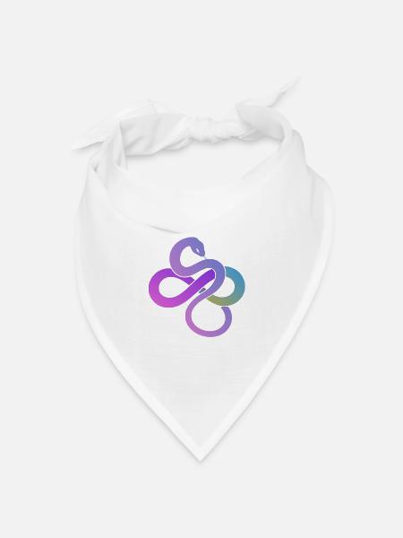 Bunte Unendlichkeitsschleife - Bandana Dreieckstuch - Weiß