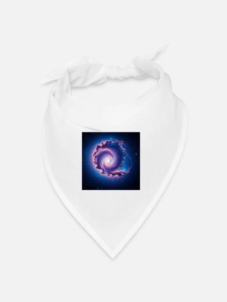 Spirale der Galaxie - Bandana Dreieckstuch - Weiß