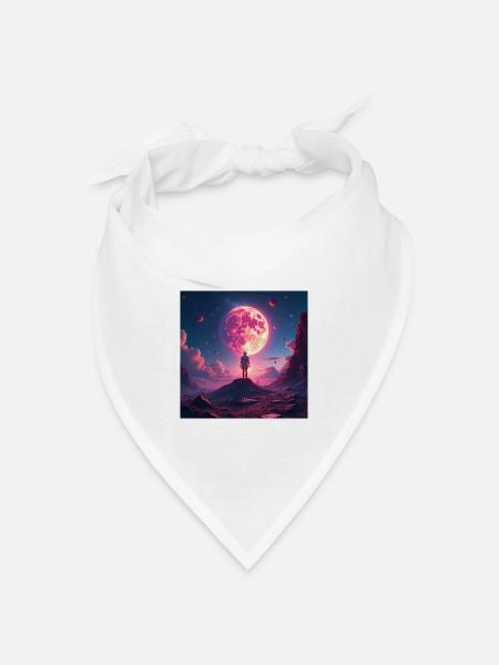 Mondreich Traumlandschaft - Bandana Dreieckstuch - Weiß