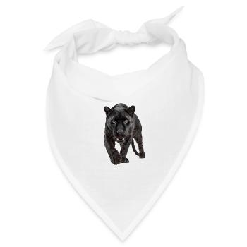 Schwarzer Panther – Kraft, Fokus, Dominanz - Bandana Dreieckstuch - Weiß - Vorne