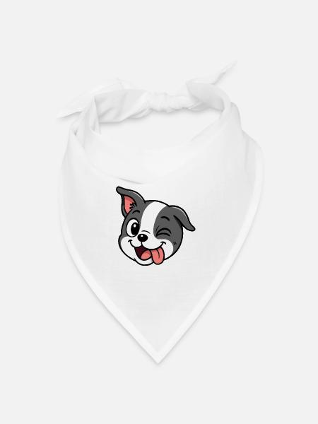 Boston – Frech. - Bandana Dreieckstuch - Weiß