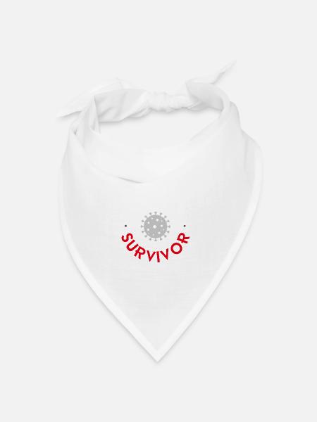 Covid-19-Überlebender - Bandana Dreieckstuch - Weiß