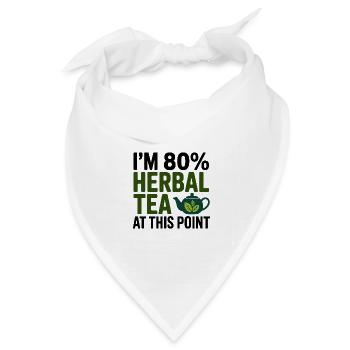 Naturheilkunde Ich bin zu 80 Prozent Kräutertee-Profi - Bandana Dreieckstuch - Weiß - Vorne