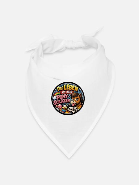 Ponyschlecken - Bandana Dreieckstuch - Weiß