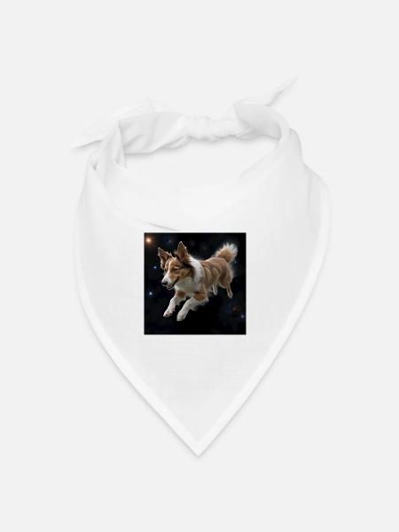Border collie - Bandana Dreieckstuch - Weiß