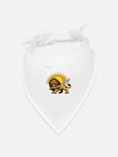 Persian Löwe Persien Iran - Bandana Dreieckstuch - Weiß