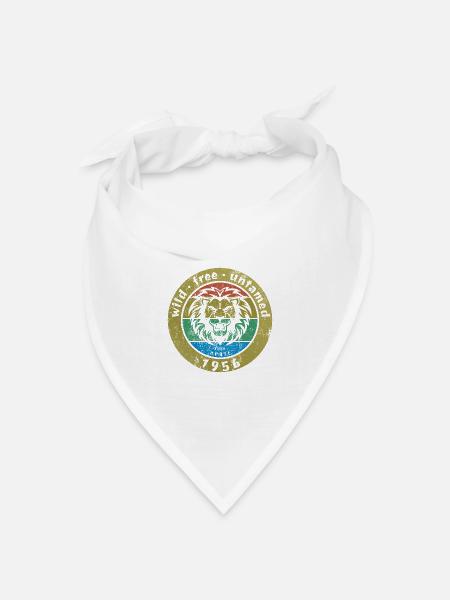 70. Geburtstag Wild, free & untamed since 04/1956 - Bandana Dreieckstuch - Weiß